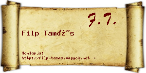 Filp Tamás névjegykártya