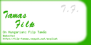 tamas filp business card